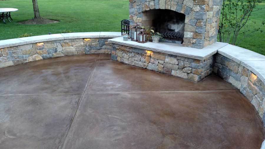 Slate Stained Concrete Patio