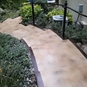 Stained concrete stairs virginia